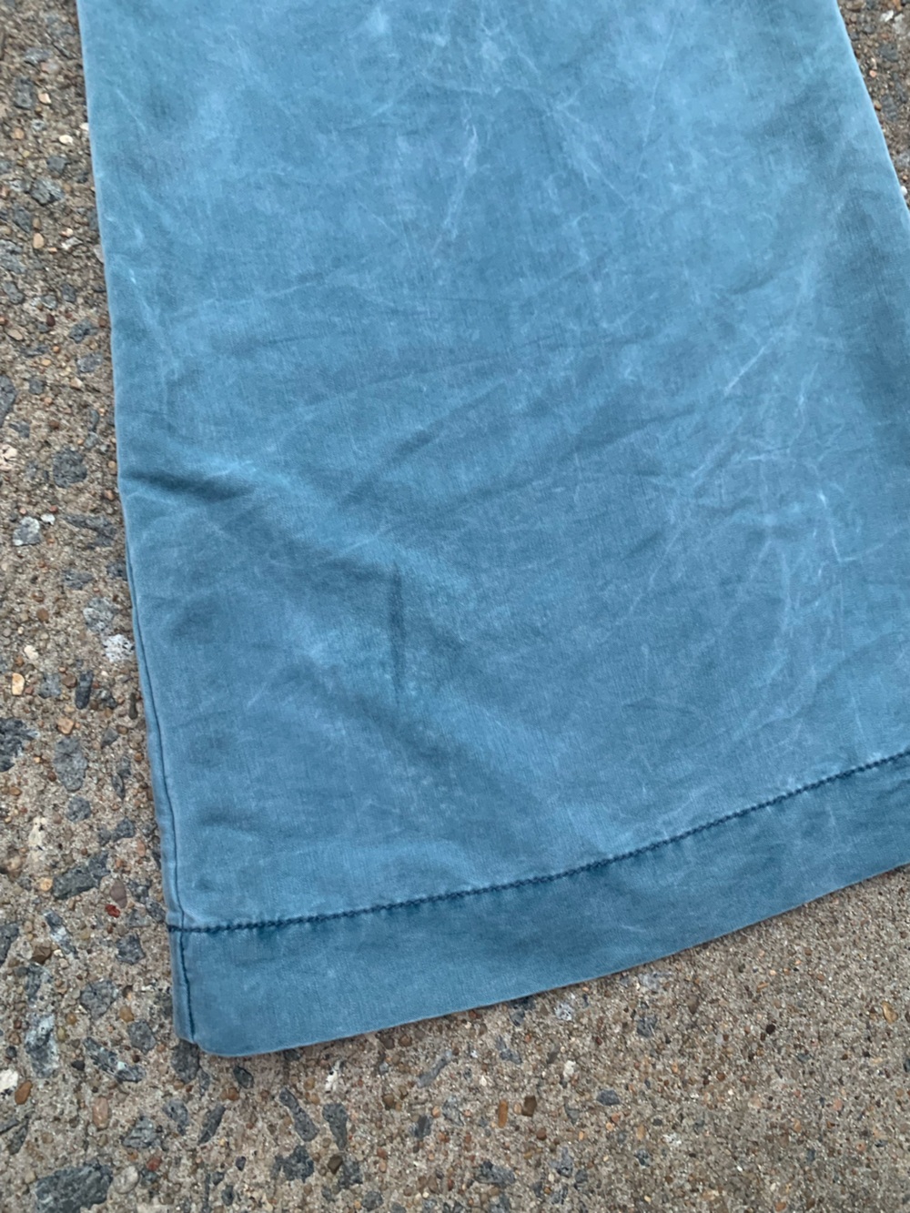 Elevenses Anthropologie Blue Chambray Sailor Wide Leg Trousers - Picture 6 of 6